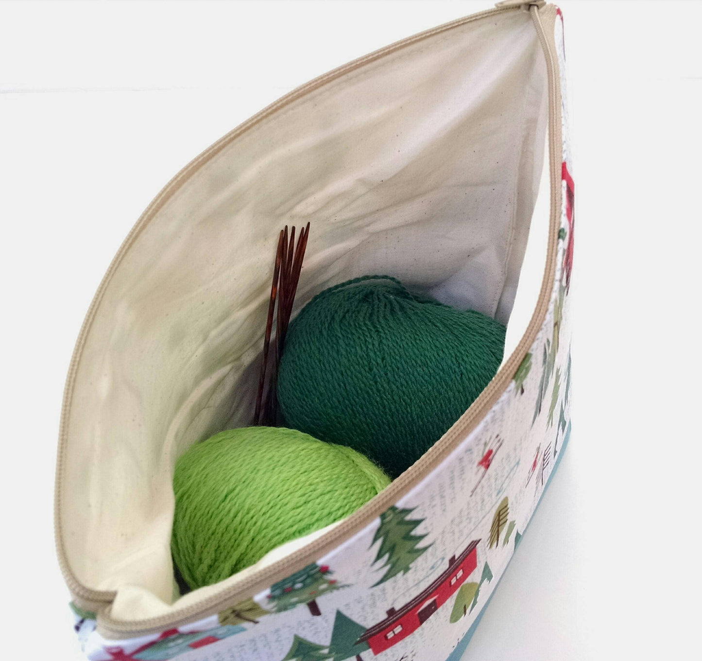 Tall Zipper Bag - Knitting Project Bag