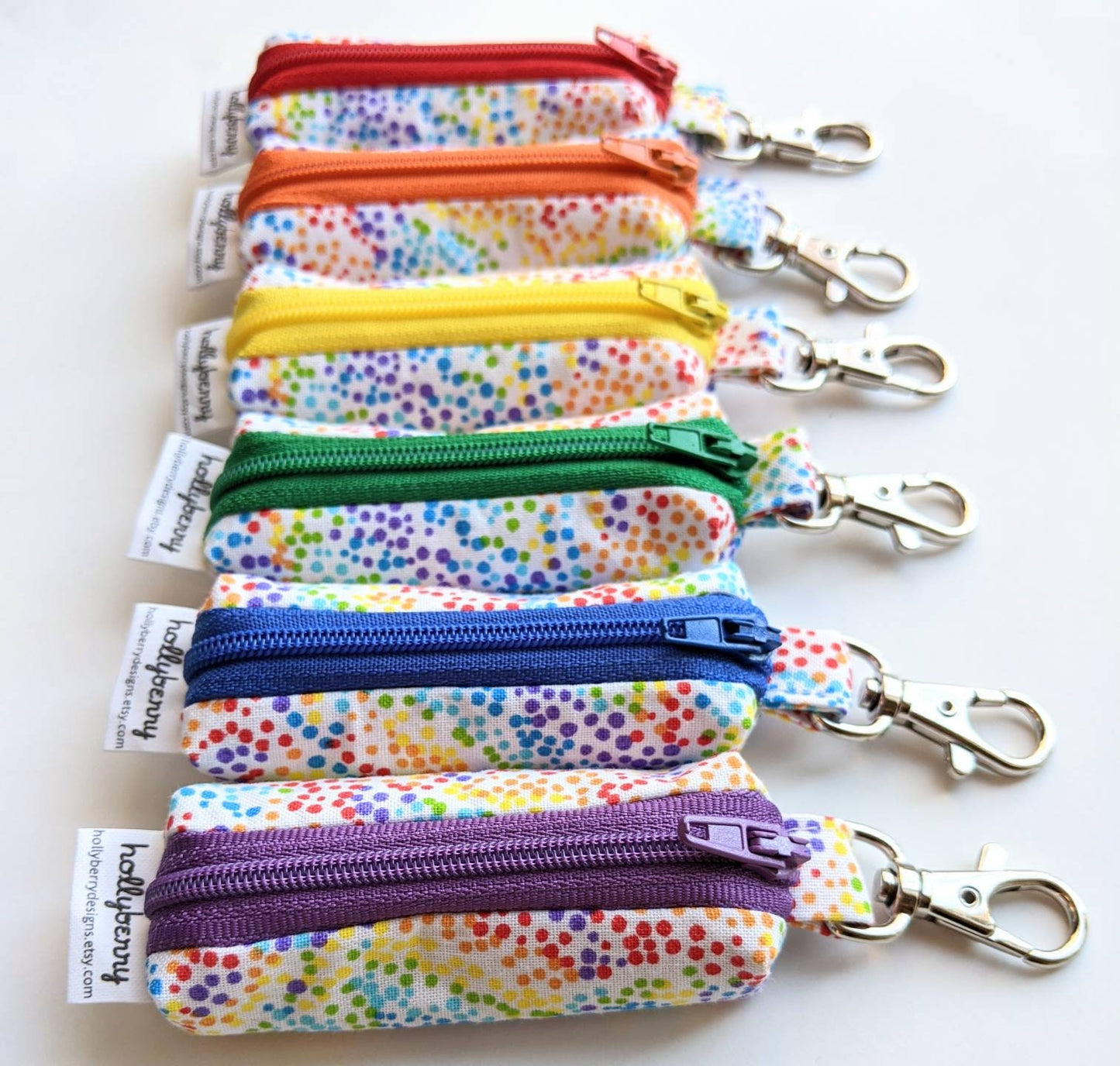 Lip Balm Pouch with Clip, Keychain Lip Balm Holder, Zipper Lip Balm Pouch, Flashdrive Holder Pouch, Lipstick Holder