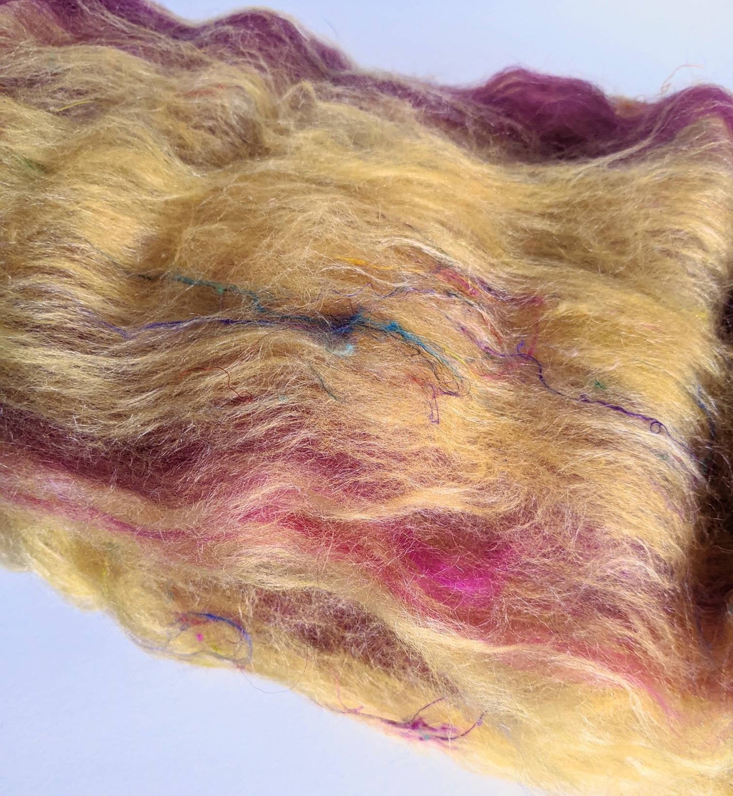 Merino Corriedale Falkland Silk Art Wool Batt - 94g