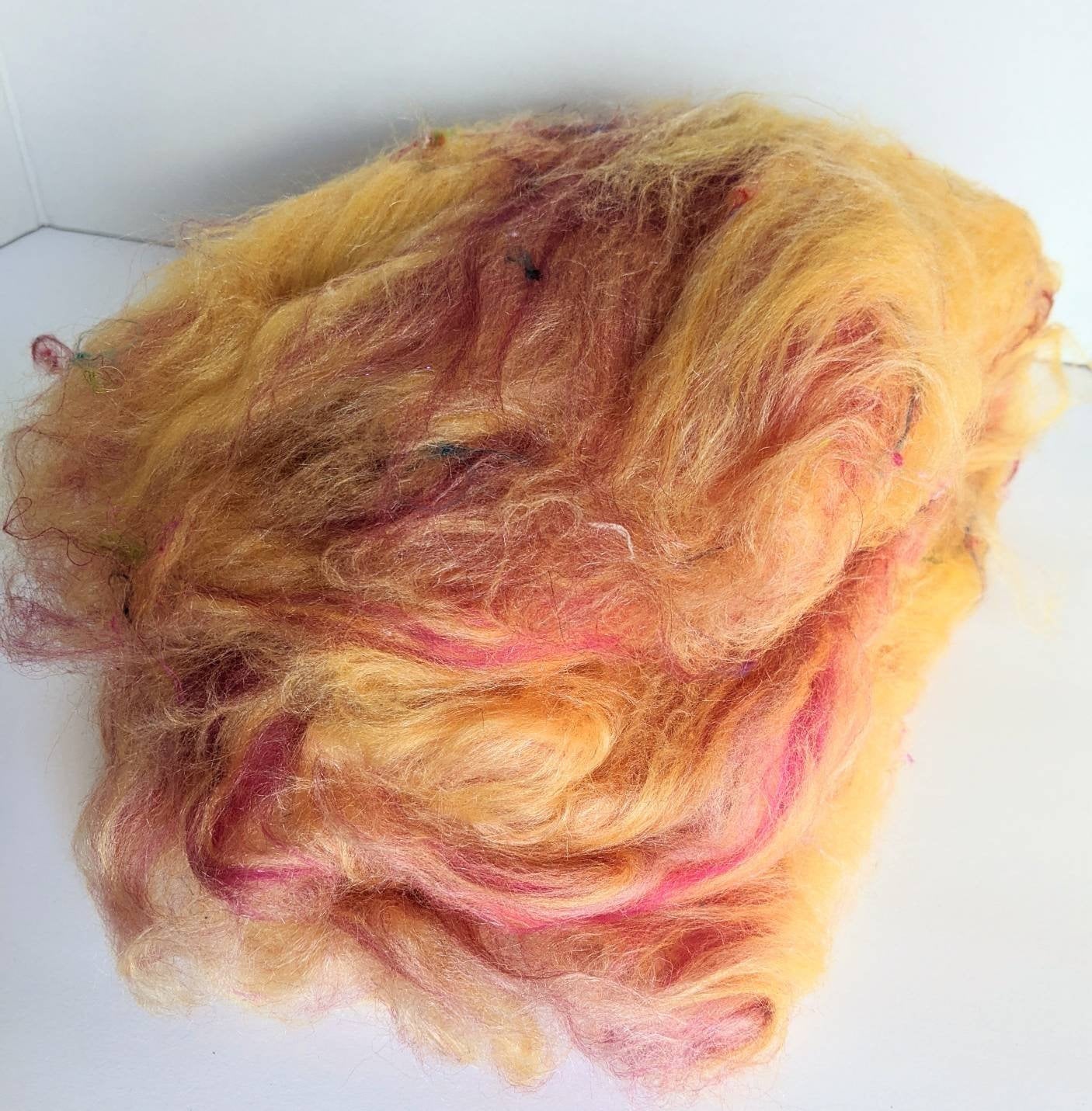 Merino Corriedale Falkland Silk Art Wool Batt - 94g