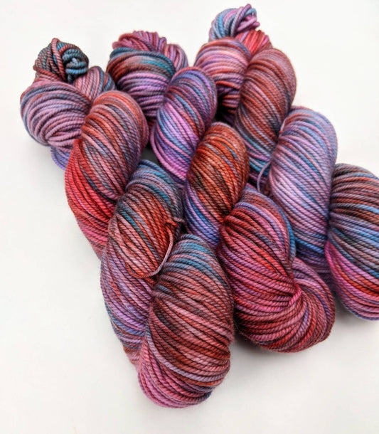 Your Lipstick is Smeared - Hand-dyed Worsted Weight Yarn