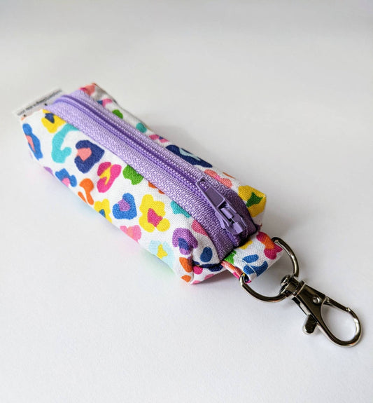 Lip Balm Pouch with Clip, Keychain Lip Balm Holder, Zipper Lip Balm Pouch, Flashdrive Holder Pouch, Lipstick Holder