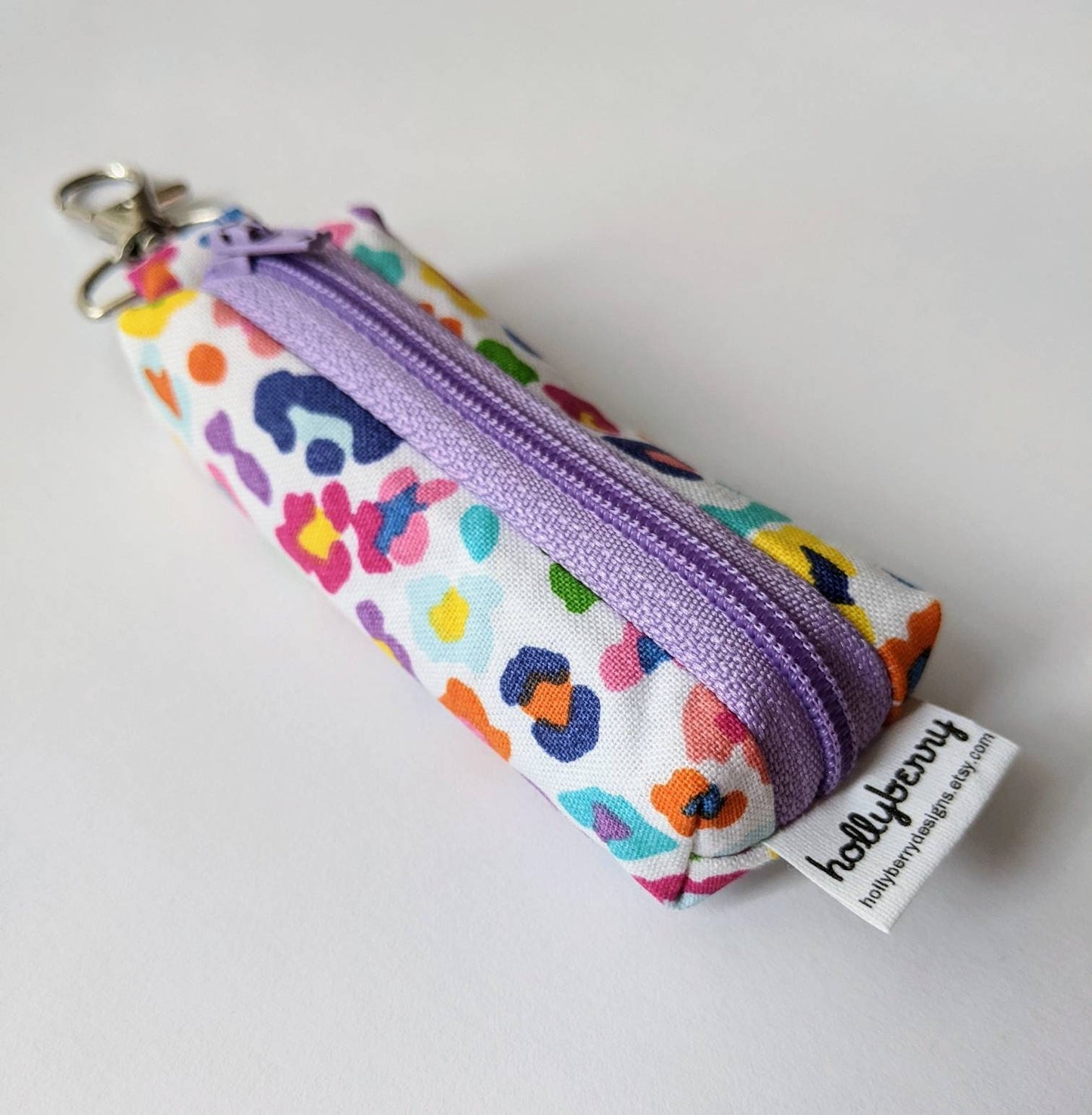 Lip Balm Pouch with Clip, Keychain Lip Balm Holder, Zipper Lip Balm Pouch, Flashdrive Holder Pouch, Lipstick Holder