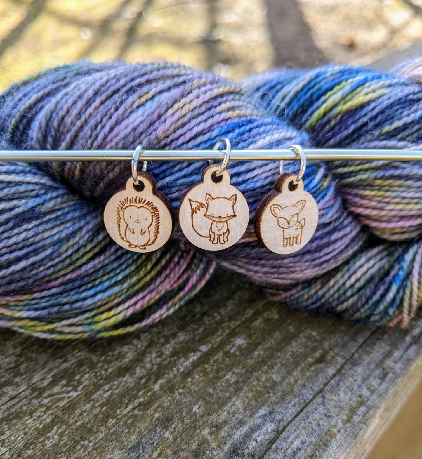 Woodland Animals Stitch Markers - set of 8