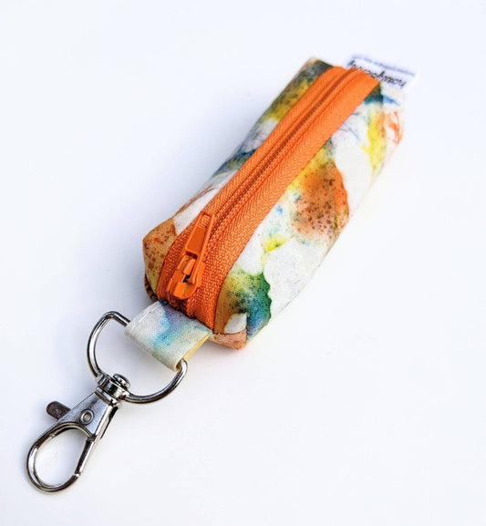 Lip Balm Pouch with Clip, Keychain Lip Balm Holder, Zipper Lip Balm Pouch, Flashdrive Holder Pouch, Lipstick Holder