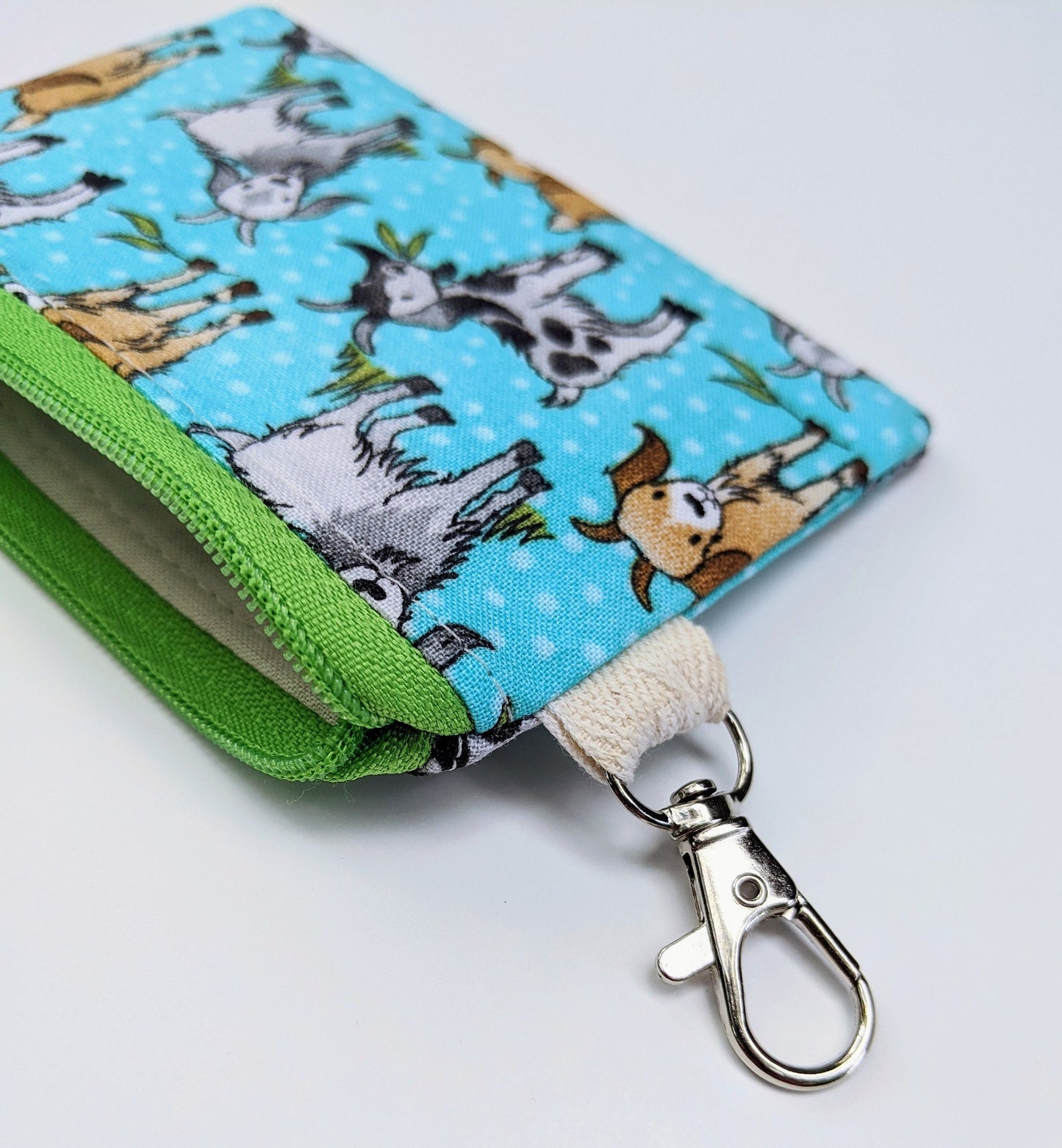 Tiny Card Pouch with Clip, Zipper Pouch to Hold Cards, Keychain Pouch, Change Purse