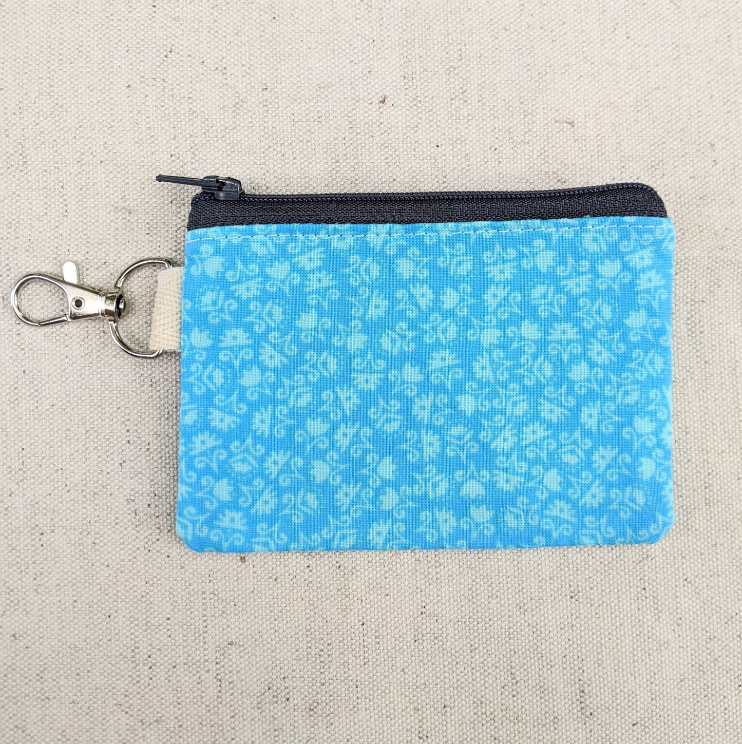 Tiny Card Pouch with Clip, Zipper Pouch to Hold Cards, Keychain Pouch, Change Purse