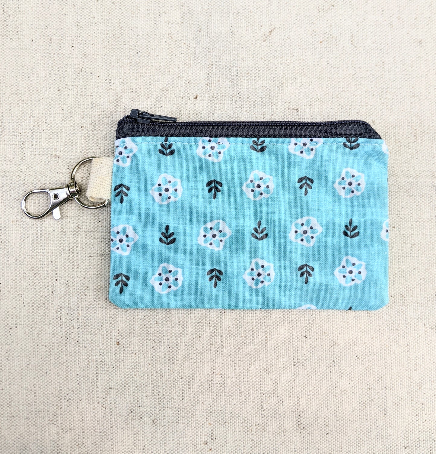 Tiny Card Pouch with Clip, Zipper Pouch to Hold Cards, Keychain Pouch, Change Purse