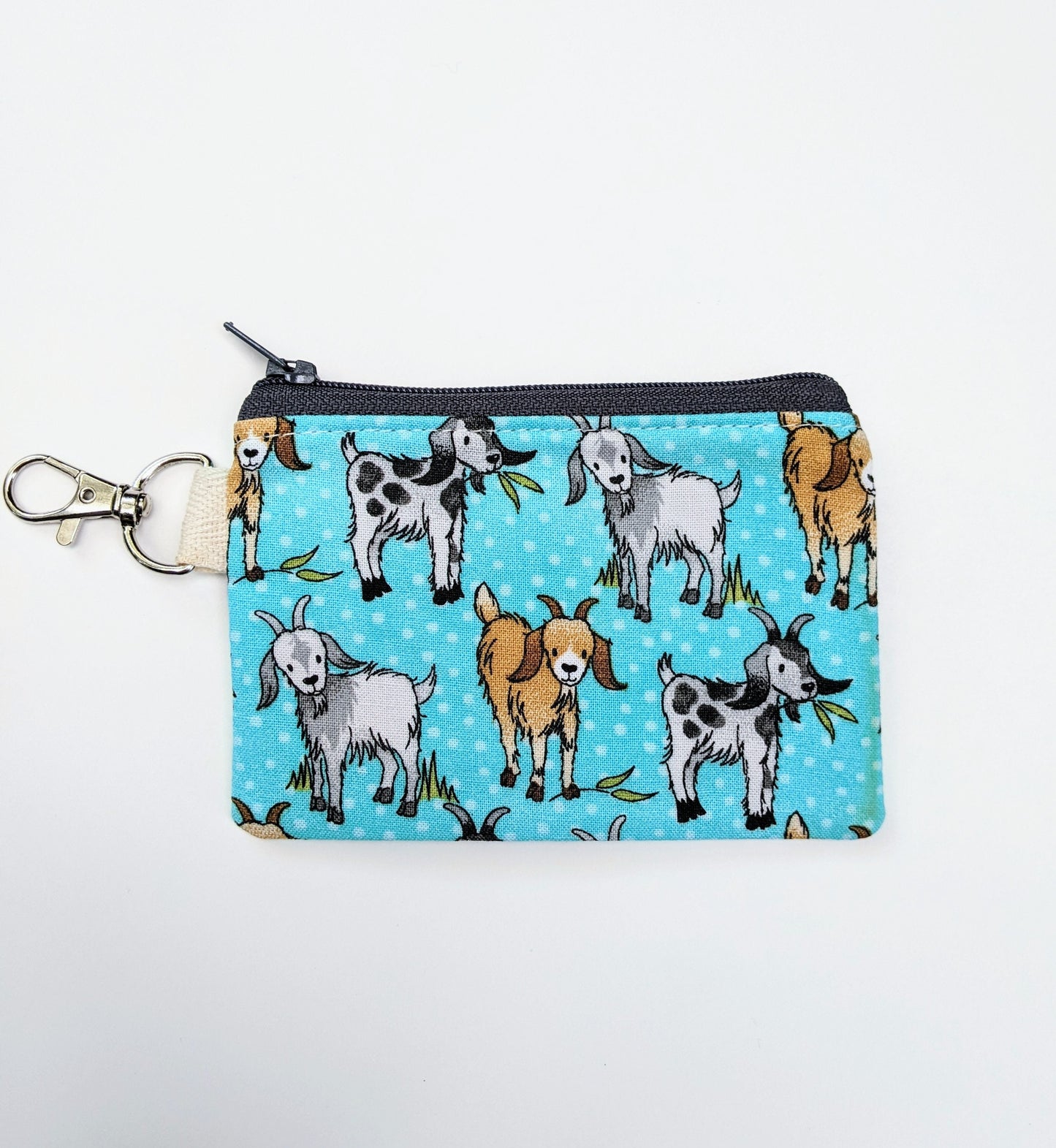 Tiny Card Pouch with Clip, Zipper Pouch to Hold Cards, Keychain Pouch, Change Purse