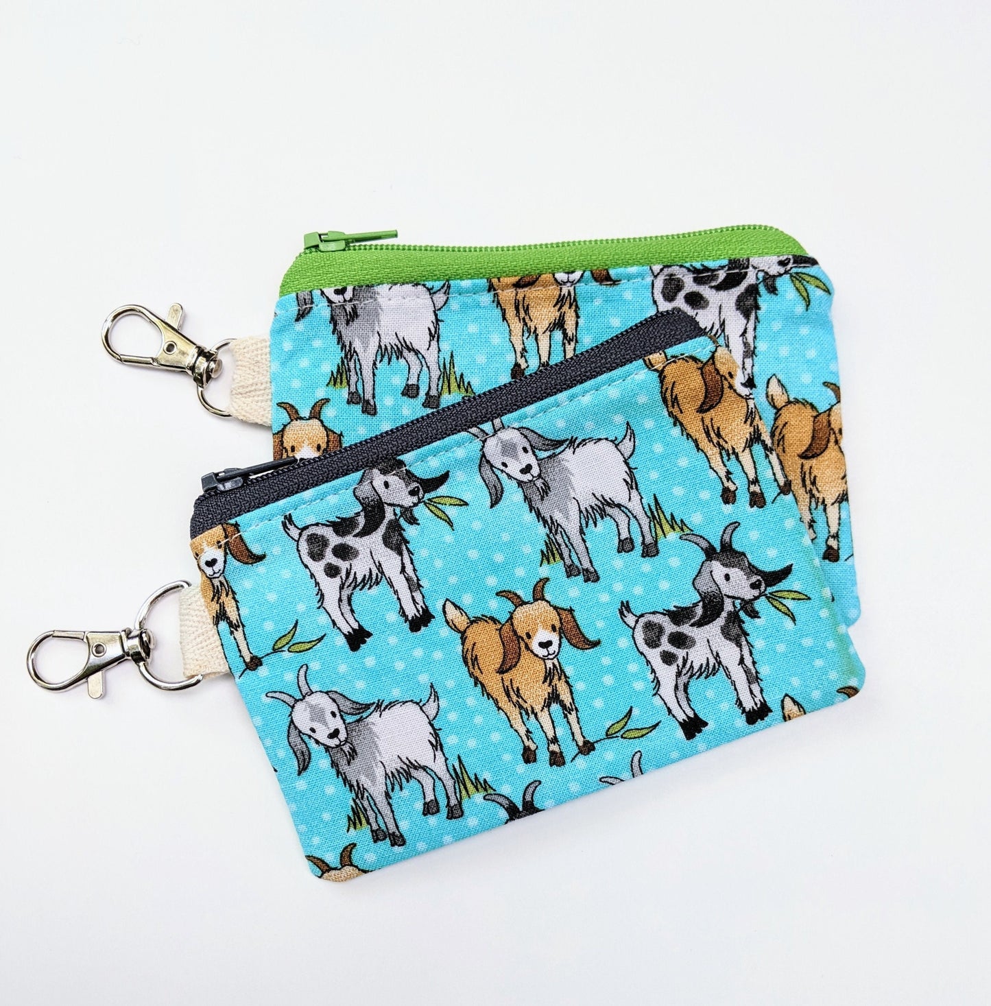 Tiny Card Pouch with Clip, Zipper Pouch to Hold Cards, Keychain Pouch, Change Purse