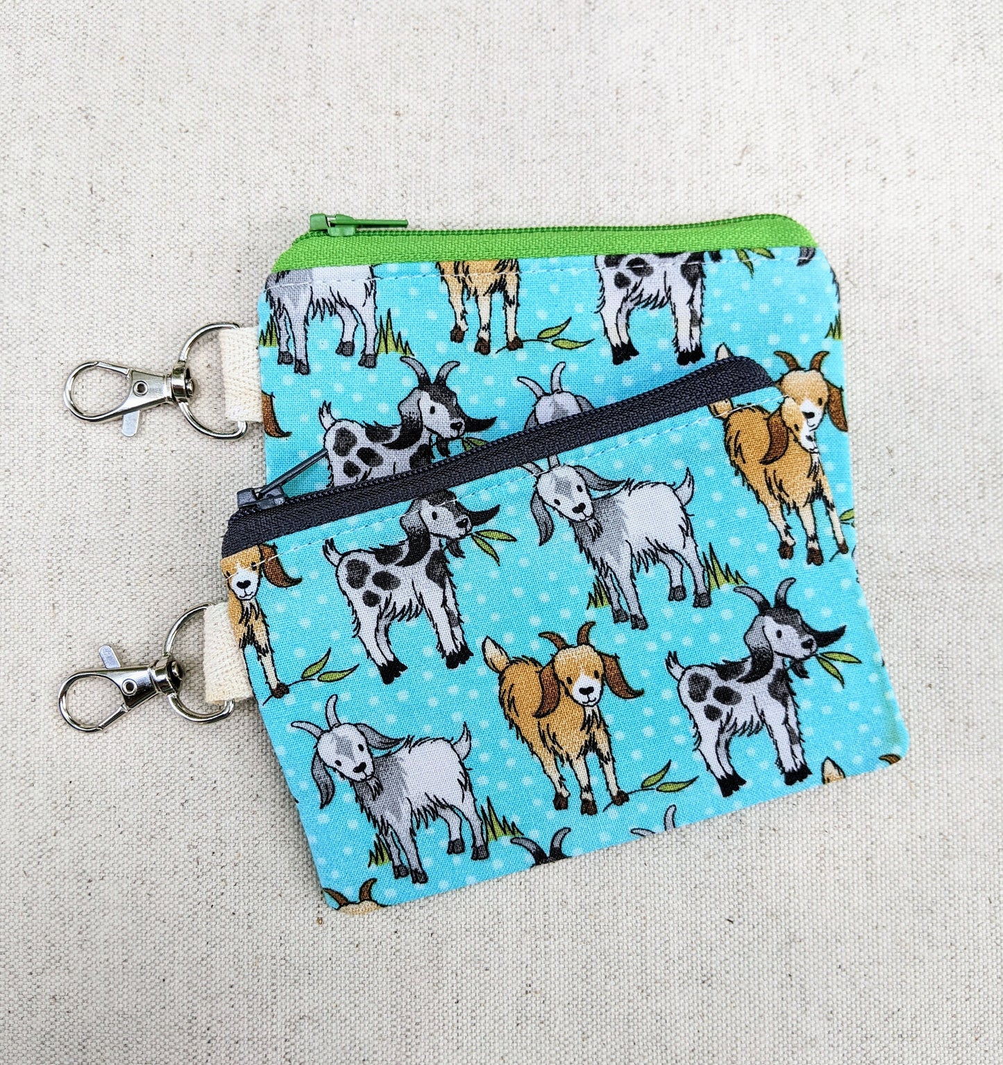 Tiny Card Pouch with Clip, Zipper Pouch to Hold Cards, Keychain Pouch, Change Purse