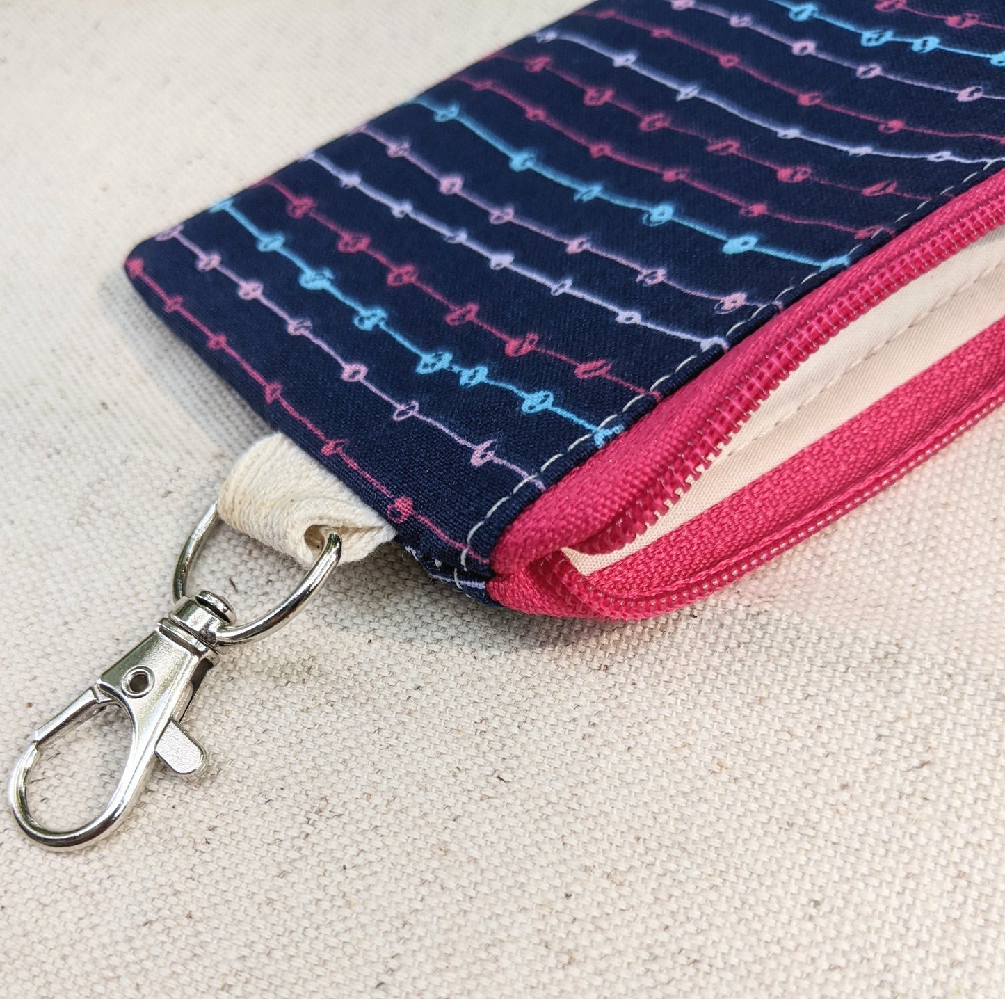 Tiny Card Pouch with Clip, Zipper Pouch to Hold Cards, Keychain Pouch, Change Purse