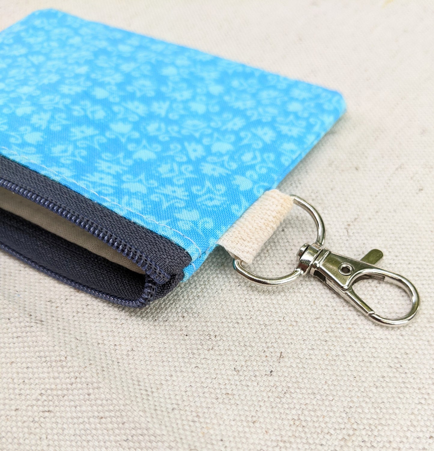 Tiny Card Pouch with Clip, Zipper Pouch to Hold Cards, Keychain Pouch, Change Purse