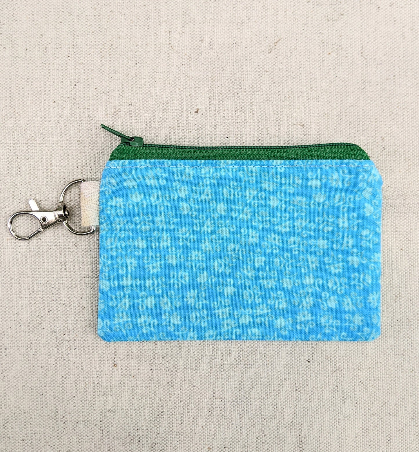 Tiny Card Pouch with Clip, Zipper Pouch to Hold Cards, Keychain Pouch, Change Purse