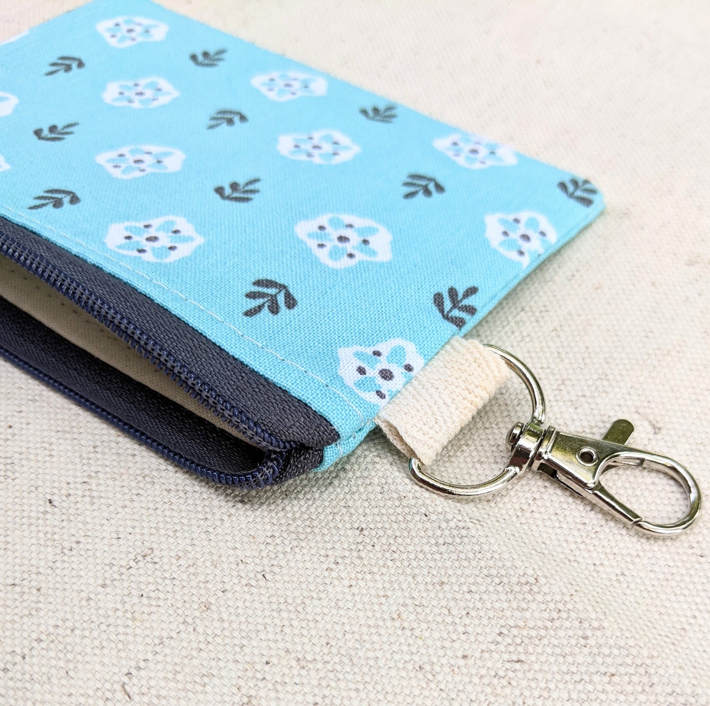 Tiny Card Pouch with Clip, Zipper Pouch to Hold Cards, Keychain Pouch, Change Purse