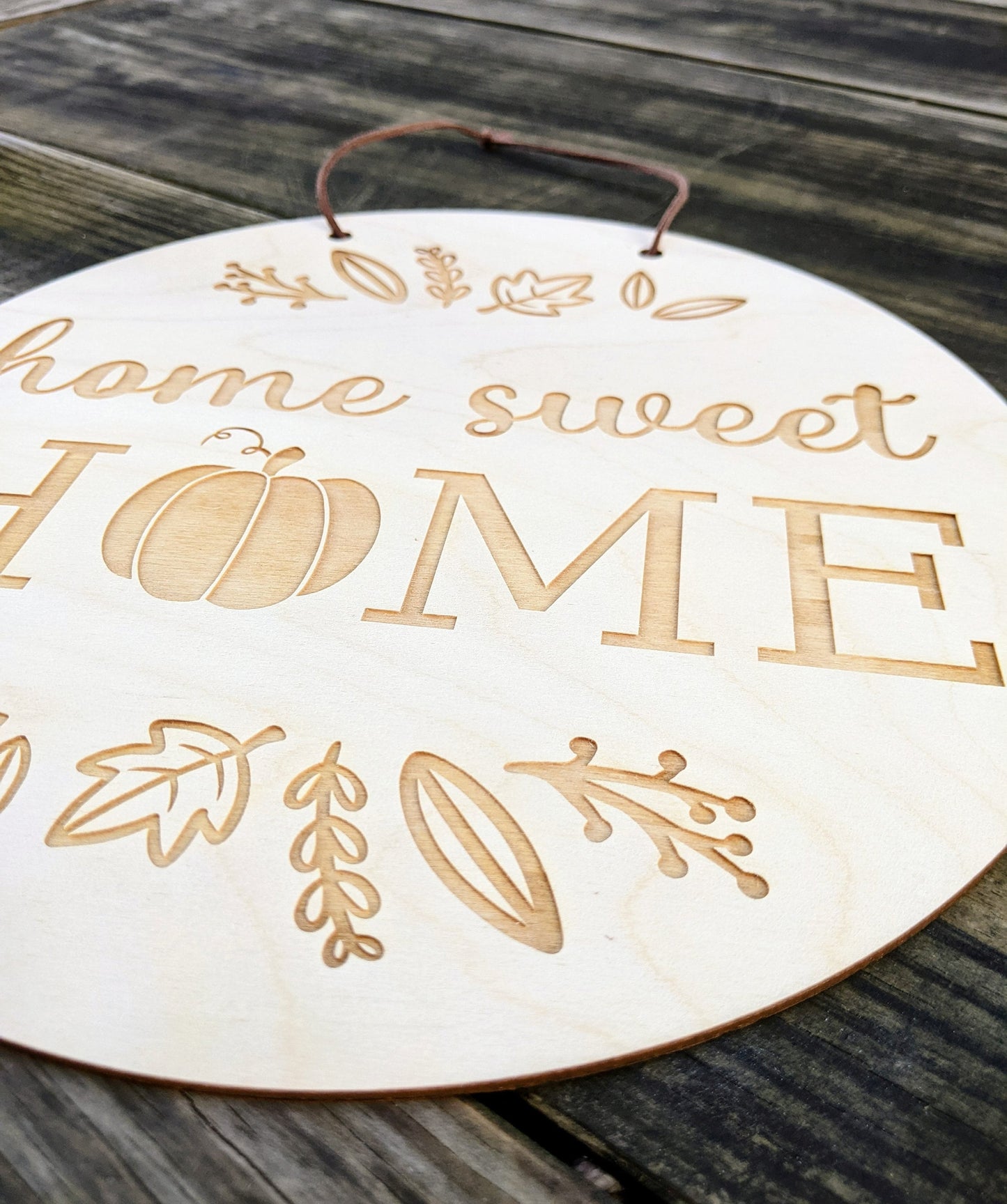 Fall Home Sweet Home Sign Digital Download, SVG and other file types for Laser Cutting