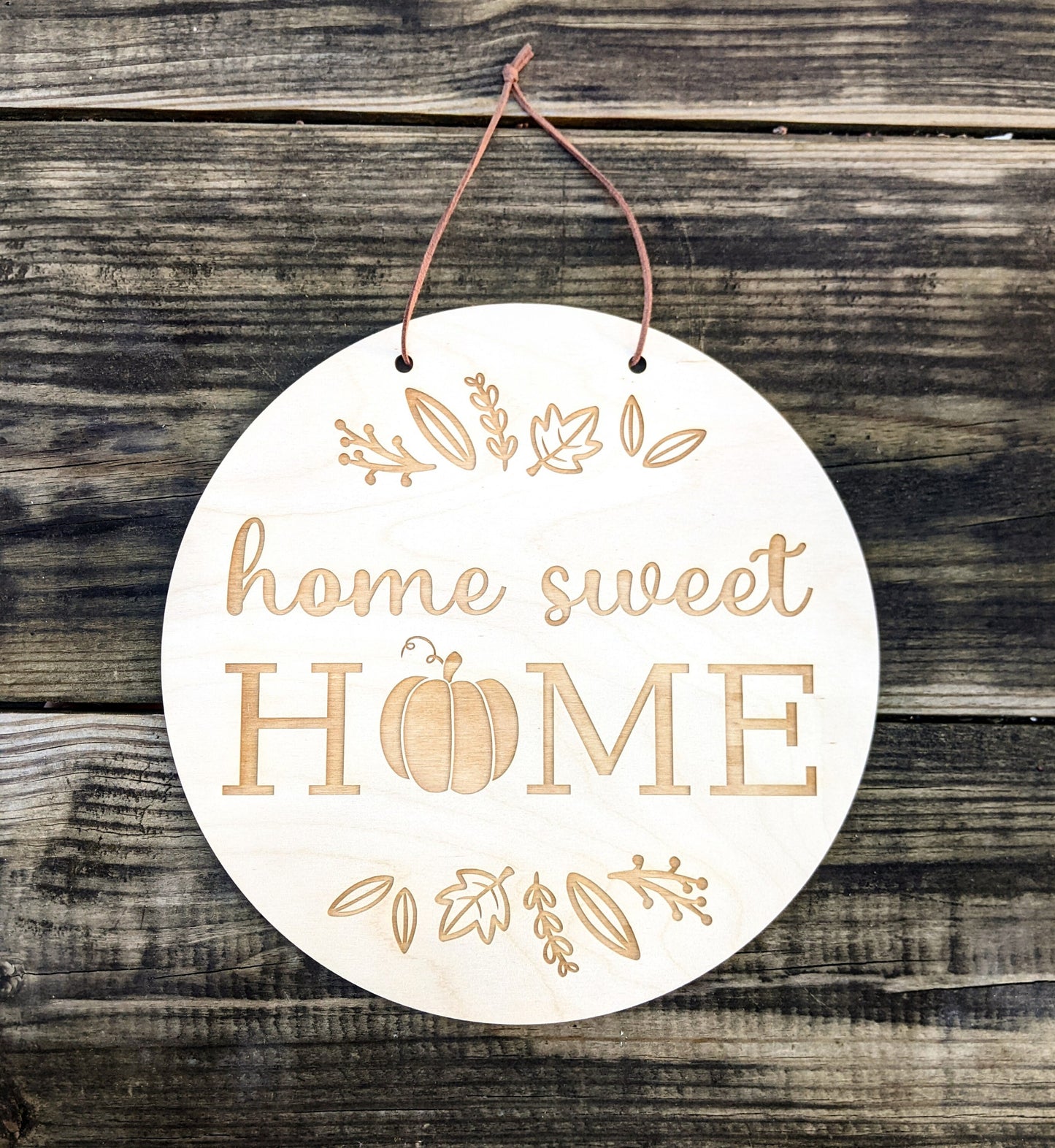 Fall Home Sweet Home Sign Digital Download, SVG and other file types for Laser Cutting