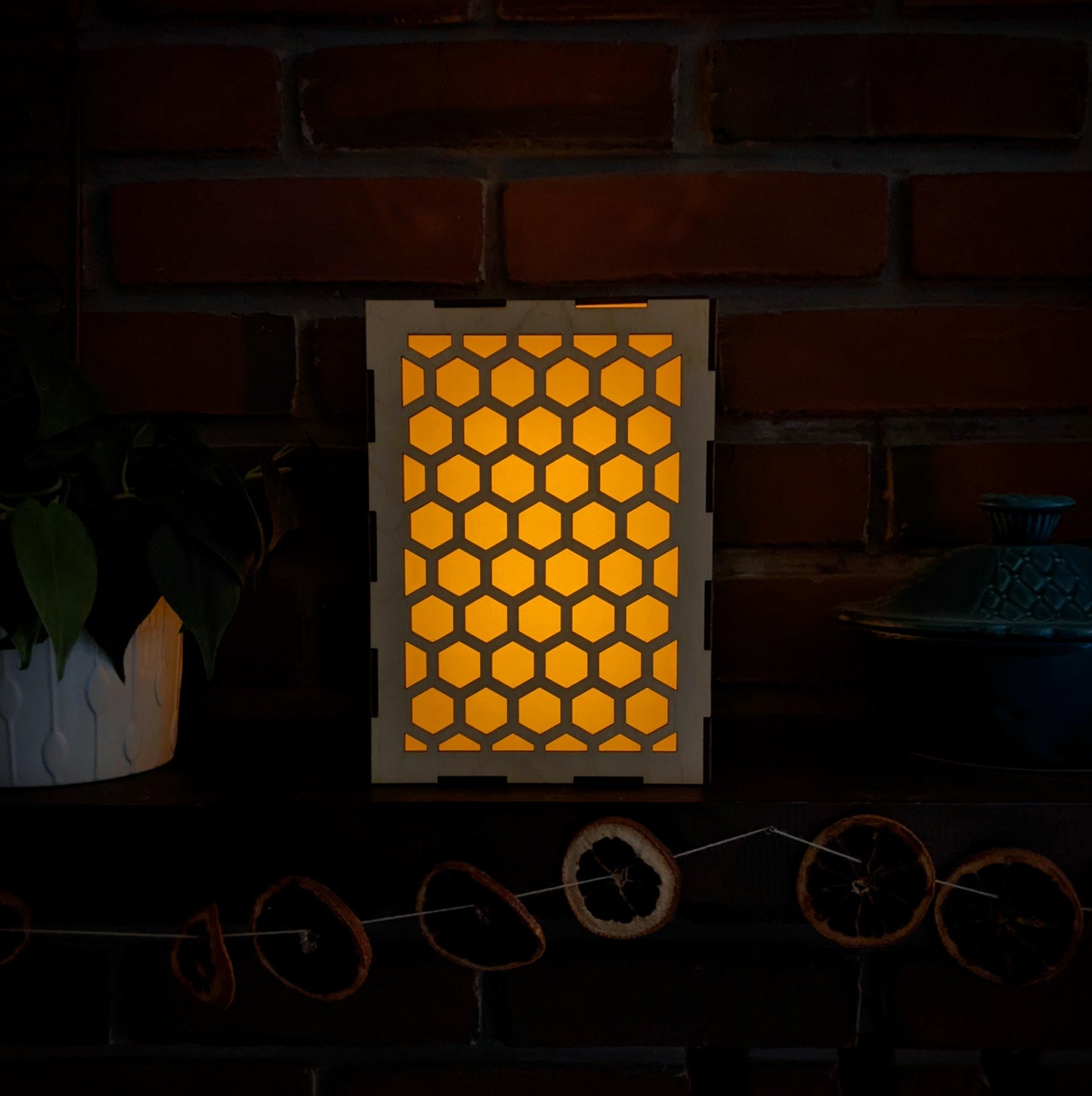 Honeycomb Wood Laser Cut Candleholder Digital File | Tea Light Lantern Votive Holder| Digital Download Files SVG, DXF, PNG Format