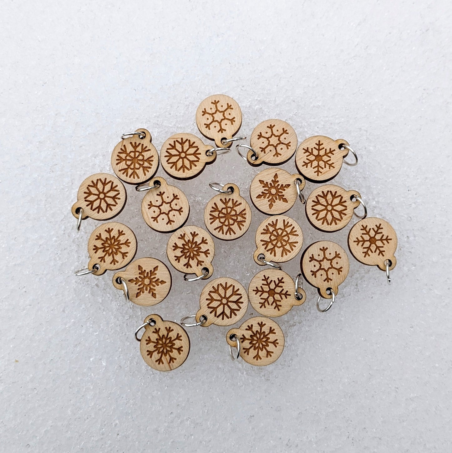 Snowflake Stitch Markers - set of 6 markers or individually