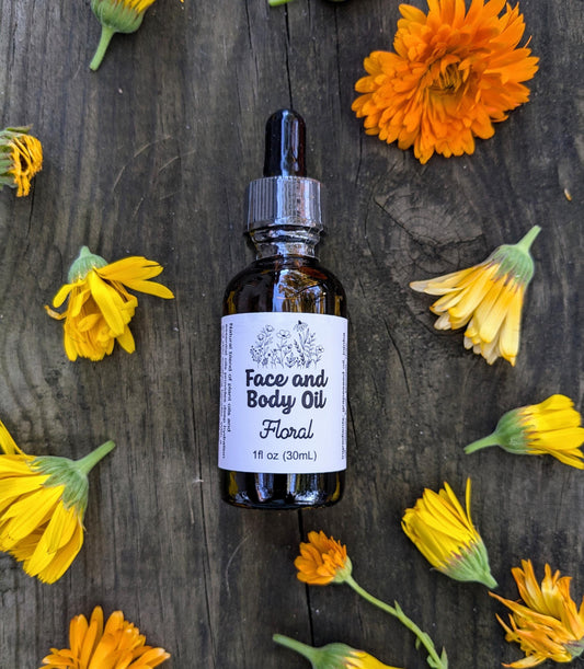 Face and Body Oil Floral Blend | Moisturizing Aromatherapy Oil | 100% Natural Essential Oil Blends