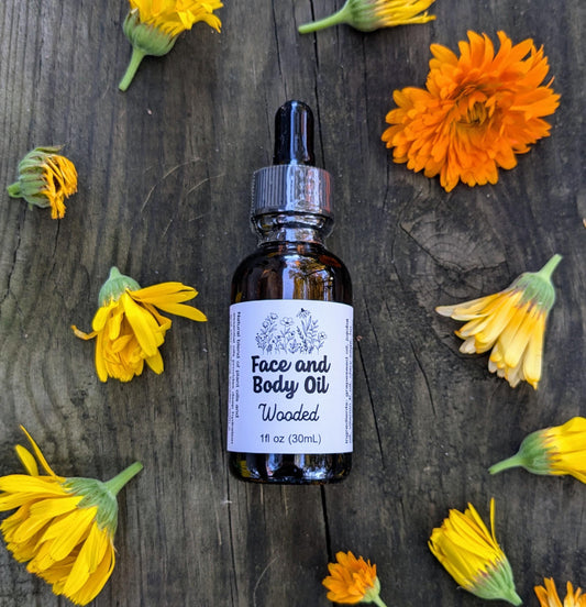 Face and Body Oil Wooded Blend | Moisturizing Aromatherapy Oil | 100% Natural Essential Oil Blends